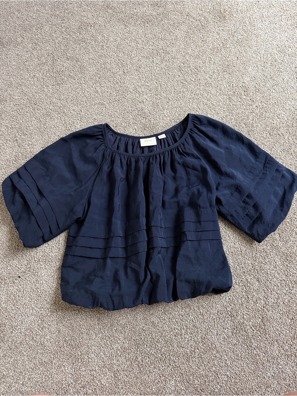 Maeve Short-Sleeve Bubble Tiered Top
